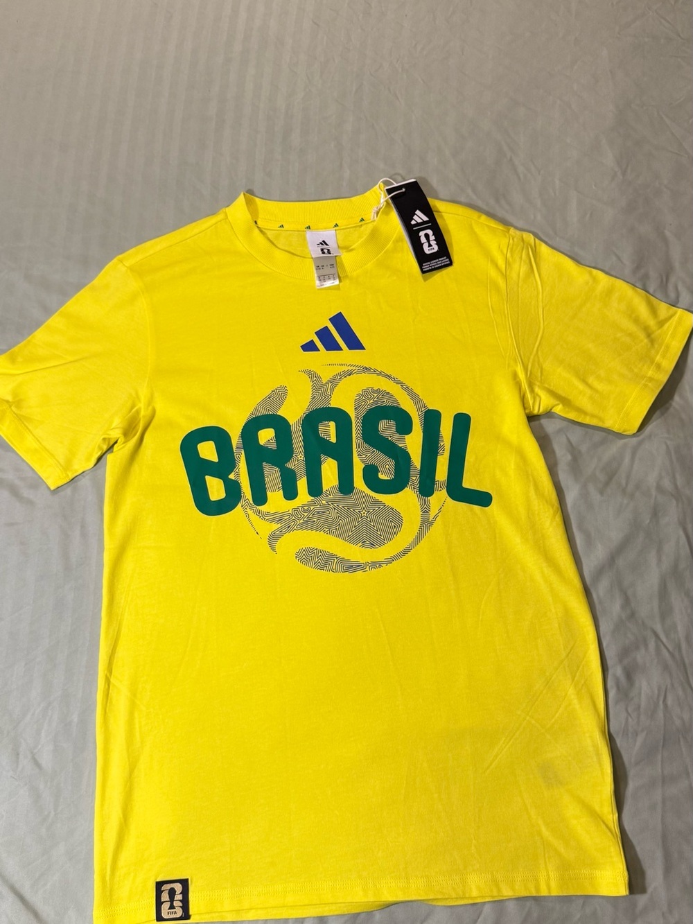 adidas Brasil Graphic Tee - Yellow & Green
